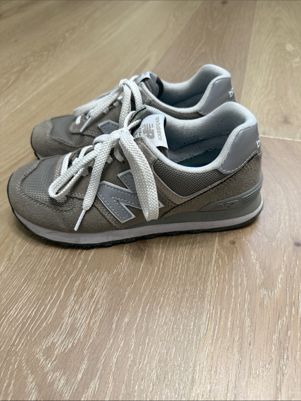 New Balance Women’s Taupe & Light Gray Lace-Up Sneakers